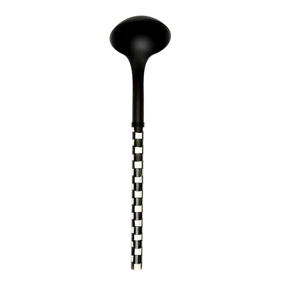 Brand New MACKENZIE-CHILD'S Courtly Check Ladle, Black and White Kitchen Decor - Picture 1 of 2